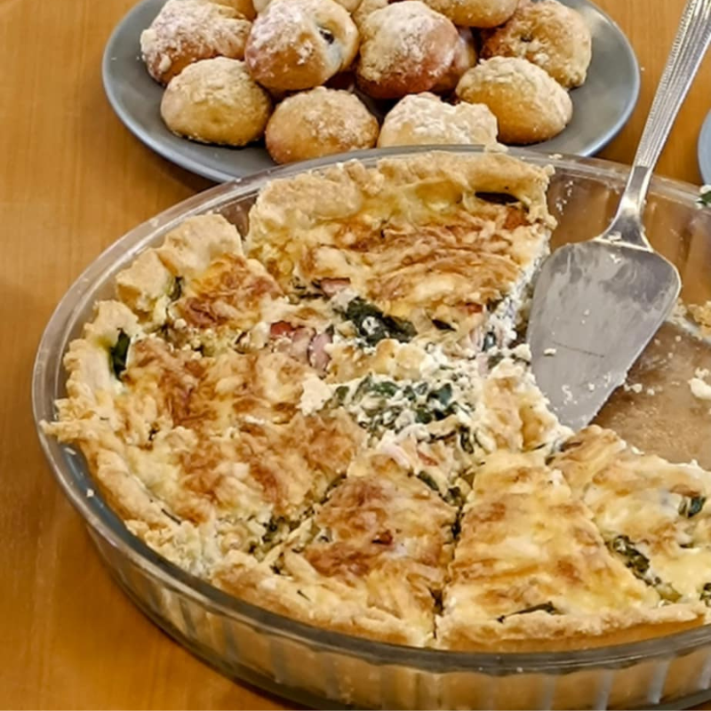 Quiche se špenátem a bylinkami